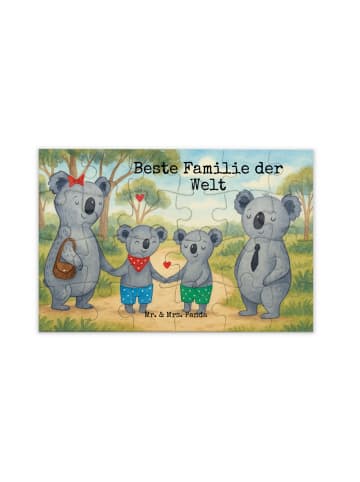 Mr. & Mrs. Panda Puzzle Koala Familie zwei Design mit Spruch in Weiß
