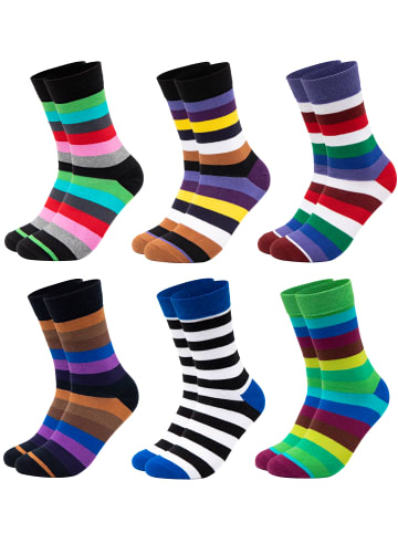 Occulto 6er Pack Bunte Socken Sigi in Streifen