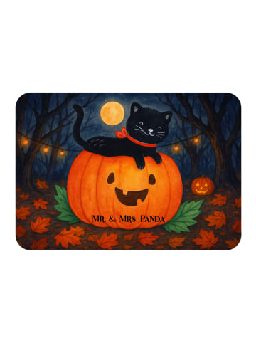 Mr. & Mrs. Panda Magnet Schwarze Katze Design ohne Spruch in Weiß