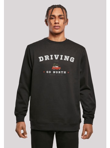 F4NT4STIC Sweatshirt Driving Home Weihnachten in schwarz