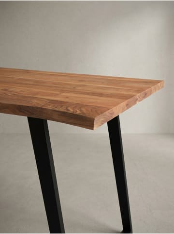 KADIMA DESIGN Schreibtisch 140x80x76 cm Massivholz / Metall Computertisch