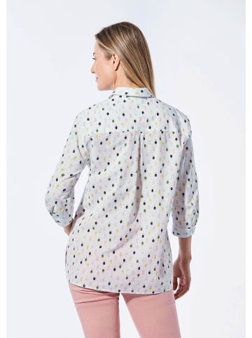 GOLDNER Bluse Bluse mit Hemdkragen in bunt / gemustert