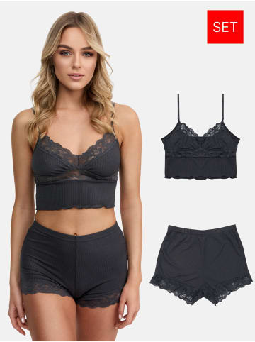 Tazzio Nachtwäsche-Set "F921" - in Anthrazit
