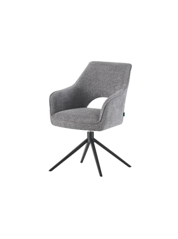 DUBI Möbel 2er-Set: Drehstuhl THOMAS-ANNA in Grau - (B)57 x (H)86 x  (T)63 cm