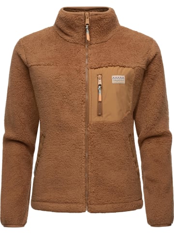 ragwear Plüschjacke Alaris in Brown Sugar