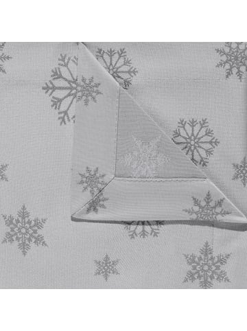 Erwin Müller Jacquard, Baumwollmischung Mitteldecke Marbella in silber