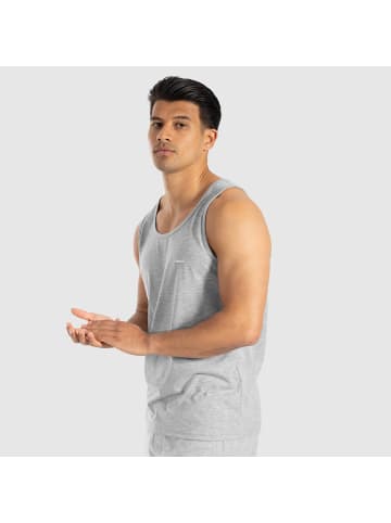SMILODOX Tank Top Arian in Grau Melange