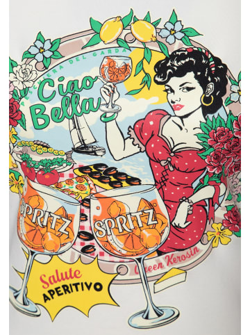 Queen Kerosin Queen Kerosin T-Shirt Ciao Bella in offwhite