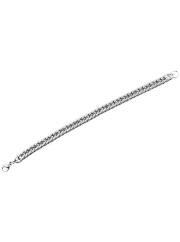 Adeliás Unisex Armband – Panzerarmband aus Edelstahl 24 cm in silber
