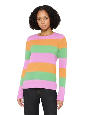 CARTOON Kaschmir-Pullover mit Rundhalsausschnitt in Purple/Orange