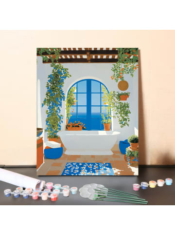 ARTNANAS DIY Malen nach Zahlen Set-"Meerblickbad" 
