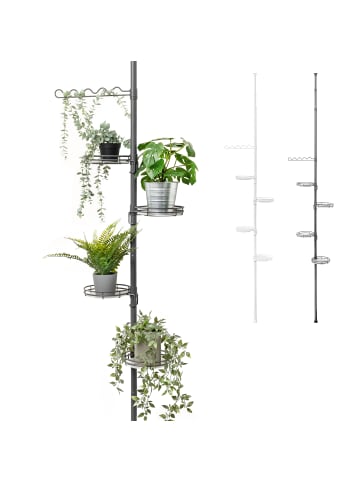 bremermann Teleskop-Blumenregal grau