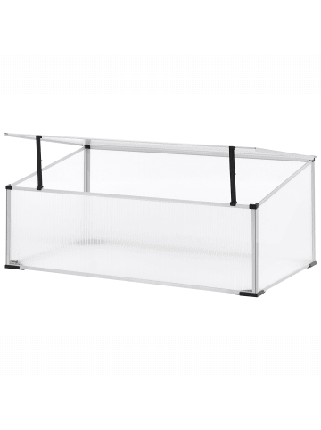 Beliani Gewächshaus für den Garten CARFIZZI in Silber/Transparent