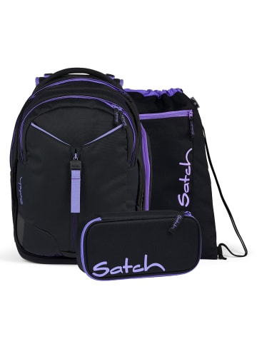 Satch Match Schulranzen-Set 3-teilig in purple phantom