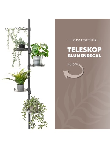 bremermann Zusatz-Rankhilfe, Rankelhilfe für Teleskop-Blumenregal, grau