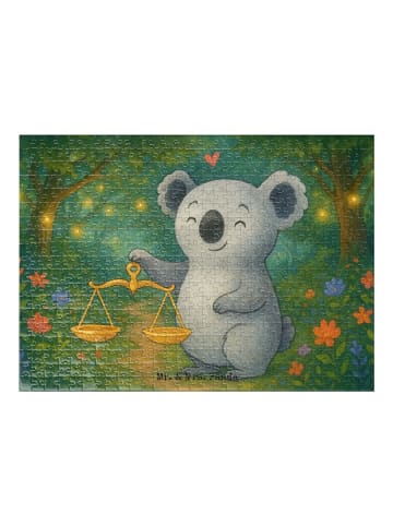 Mr. & Mrs. Panda Puzzle Waage Astrologie Design ohne Spruch in Weiß