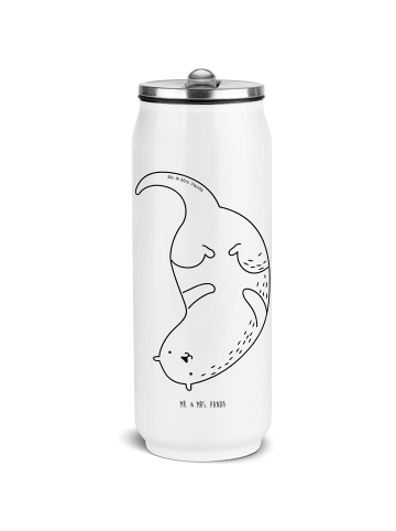 Mr. & Mrs. Panda Trinkflasche Otter Kopfüber ohne Spruch in Weiß