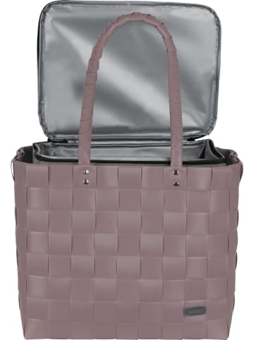 normani normani Flechtkorb mit großer Kühltasche in Dusty Pink