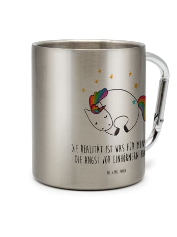 Mr. & Mrs. Panda Isolierbecher Einhorn Nacht mit Spruch in Silber