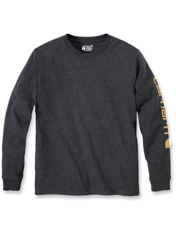 CARHARTT Long Sleeve in dunkelgrau/orange in dunkelgrau/orange