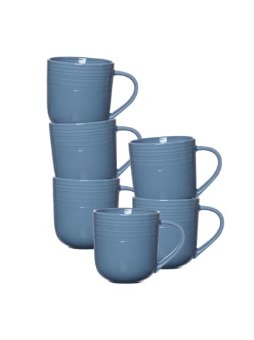 Ritzenhoff & Breker 6er Set Kaffeebecher Levi 400 ml in Blau