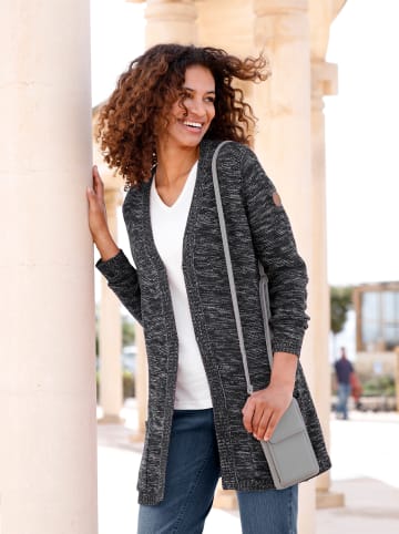 WITT WEIDEN Strickjacke in schwarz-meliert