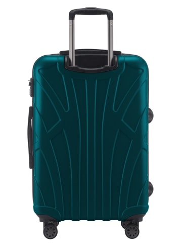 suitline mittelgroßer Hartschalen-Koffer Check-In Reisekoffer Trolley TSA 68L in Aquagrün