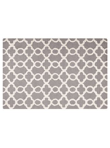 Beliani Kurzflor ZILE in Grau - (W) 140 x (H) 1 x (L) 200 cm