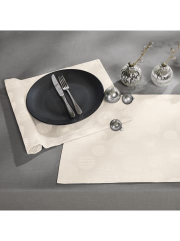 Erwin Müller Jacquard, Baumwollmischung Tischset 2er-Pack Calvia in creme