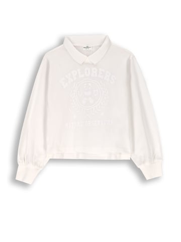 Coccodrillo T-Shirt mit langen Ärmeln in ecru
