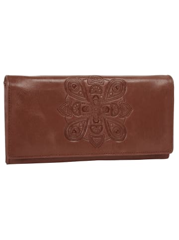 Bruno Banani Geldbörse Mandala echt Leder in cognac