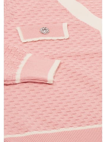 carato Damen Strickjacke in Rosa Wollweiss