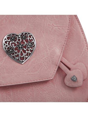 tectake Schicke Trachtenhandtasche in Lederoptik, rosa