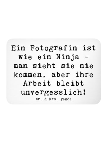 Mr. & Mrs. Panda magnet Spruch Fotografin Ninja mit Spruch in Weiß