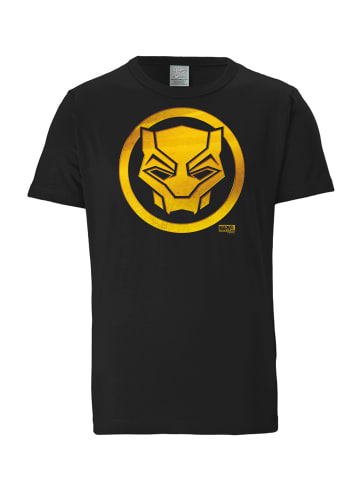 Logoshirt T-Shirt Marvel - Black Panther Logo in schwarz