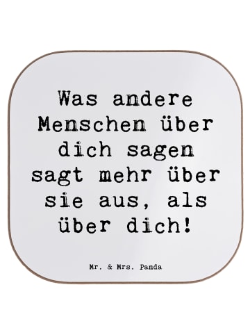 Mr. & Mrs. Panda Bierdeckel Spruch Mobbing bewältigen Selbstwert... in Weiß