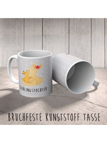 Mr. & Mrs. Panda Kindertasse Fuchs Mama mit Spruch in Grau Pastell