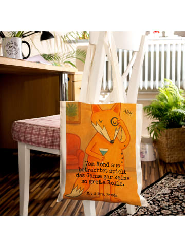 Mr. & Mrs. Panda Stofftragetasche Fuchs Lord Design mit Spruch in Weiß
