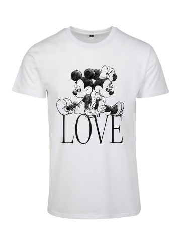 Merchcode Merchcode Damen Ladies Minnie Loves Mickey Tee in white