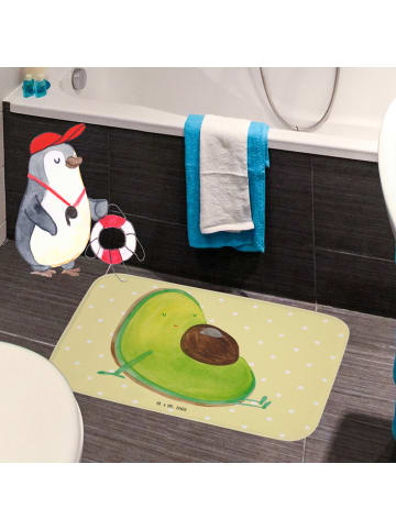 Mr. & Mrs. Panda Duschmatte Avocado Schwangerschaft ohne Spruch in Gelb Pastell