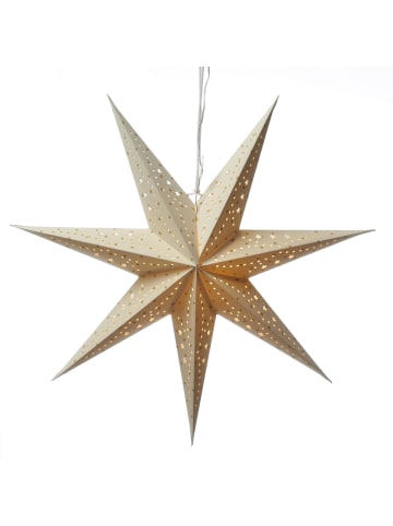 MARELIDA LED Papierstern Samtstern Weihnachtsstern D: 58cm in creme