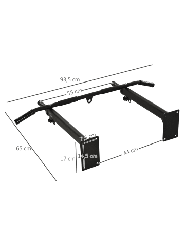 HOMCOM Klimmzugstange,93,5cm x 65cm x 17cm,schwarz