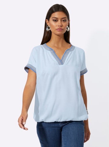 creation L Ärmellose Bluse in hellblau
