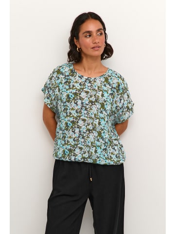 Kaffe Ärmellose Bluse KAamber in Blue/Green Abstract Flower