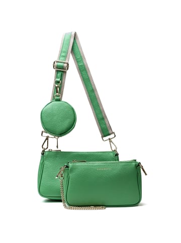 Lazarotti Milano Leather Umhängetasche Leder 23 cm in light green