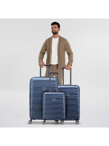 Delsey Meteor 4 Rollen Kofferset 3-teilig mit Dehnfalte in blue