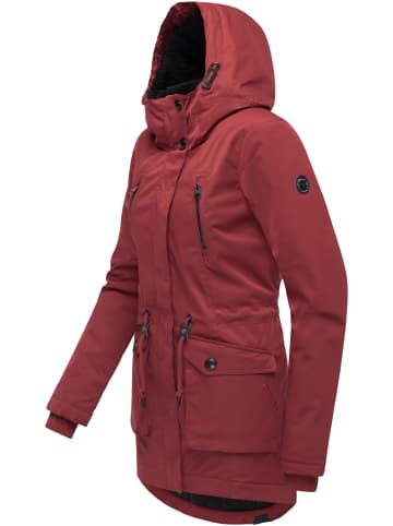 ragwear Kurzmantel Ellsa YOUMODO in Wine Red