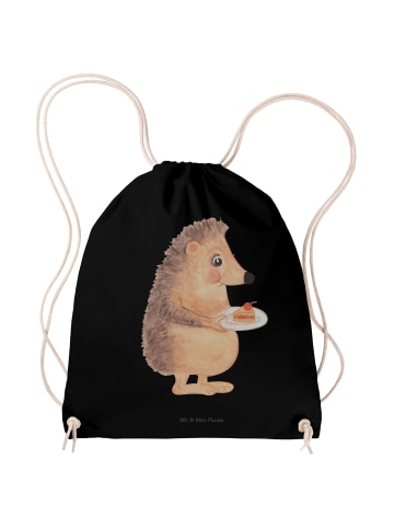 Mr. & Mrs. Panda Stoffbeutel Igel Kuchenstück ohne Spruch in Schwarz