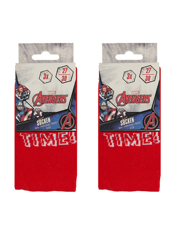 ONOMATO! 6er-Set: Socken Avengers Iron Man und Captain America in Mehrfarbig