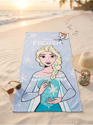 Disney Frozen Die Eiskönigin Strandtuch Frozen Elsa Badetuch Handtuch 120x60cm in blau